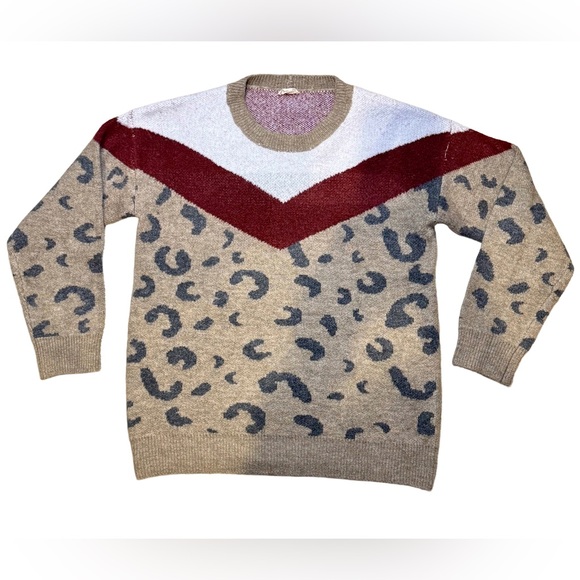 Hem & Thread Sweaters - Hem & Thread Leopard| Chevron| Pullover Sweater